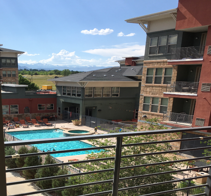 Pool & mountain view from the porch